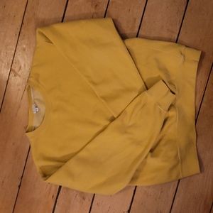 Worn look sweatshirt size small light yellow